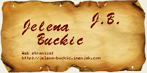 Jelena Buckić vizit kartica